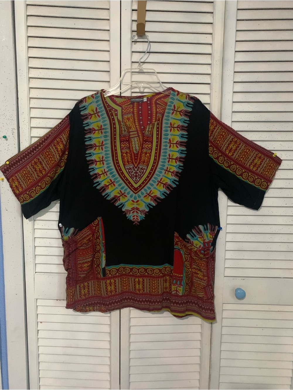 EARTHBOUND Trading Company Bohemian Print Short Sleeve Shirt